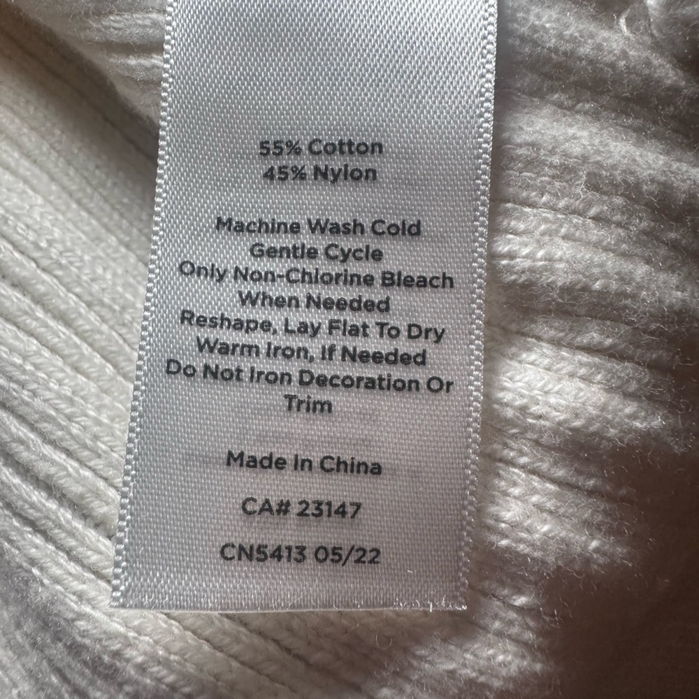Talbots White Cardigan with Black Trim - Picture 6 of 6